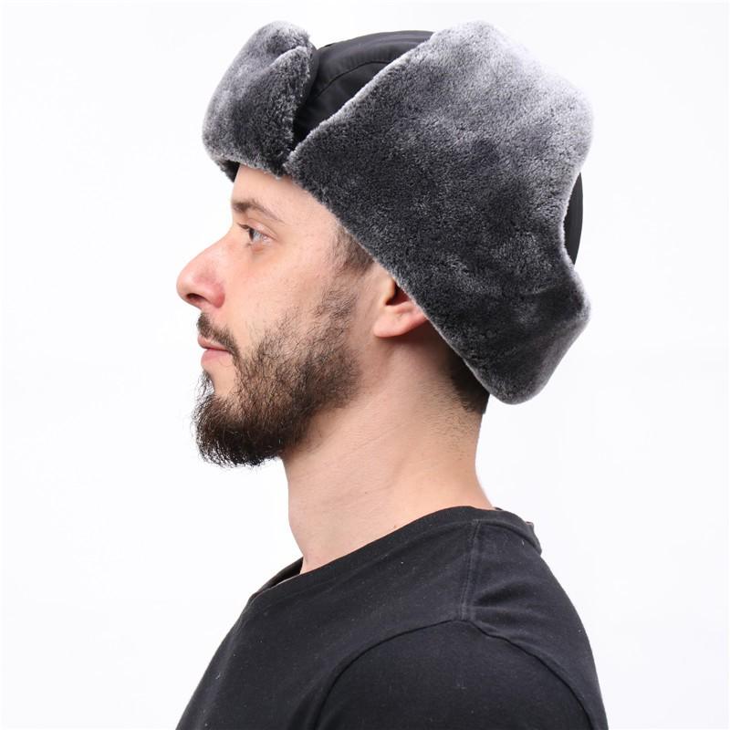 Winter Warm Military-Style Earflap Hat Men Women With Embroidered Soviet Emblem Windproof Outdoor Cap