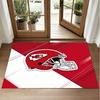Kansas City Chiefs Design Crystal Velvet Rug Soft Decorative Mat for Bedroom Entrance