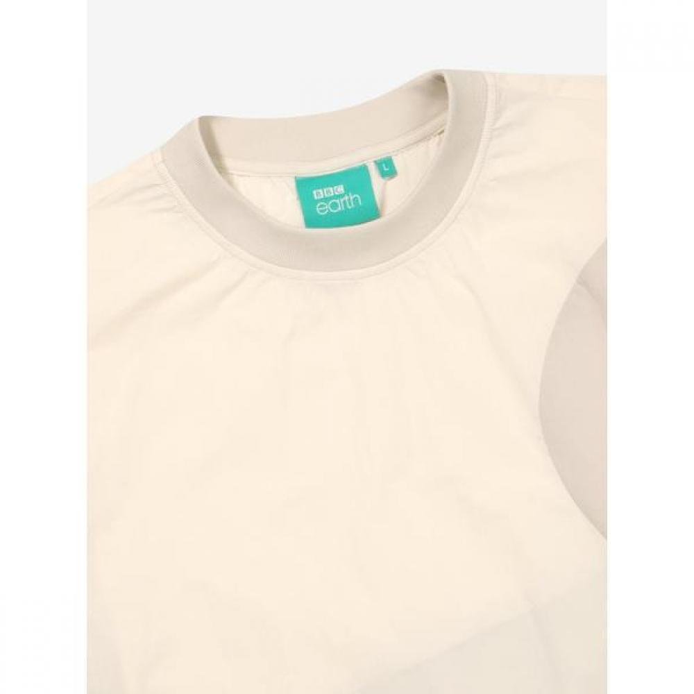 Lightweight Woven Earth Sweatshirt  Ivory 