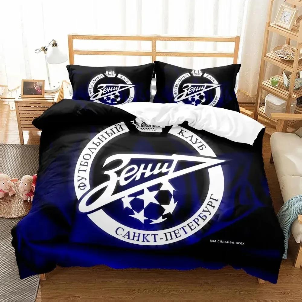 Football FC Zenit Saint Petersburg Bedding Set Boys Girls Twin Queen Size Duvet Cover Pillowcase Bed Kids Adult Home Textiles
