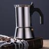 Moka Pot with Coffee Percolator Design Stainless Steel Stove Top Coffee Maker for Camping Home Use