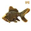 Goldfish Figurines Retro Brass Lucky Animal Statue Ornament Home Decor Desk Decoration Tea Pet Cute Gifts