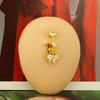 1pc Golden Belly Button Rings Pack Stainless Steel Long Dangling Navel Belly Piercing Jewelry For Women 14G Belly Bar Kit Stud