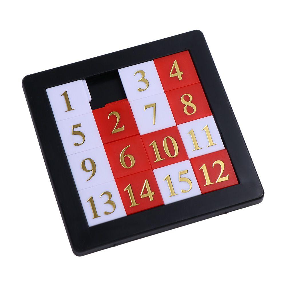 1/5pcs Number Sliding Puzzle Toy - Early Educational Math Plastic 15 Tiles Logic Game For Kids Thinking Development