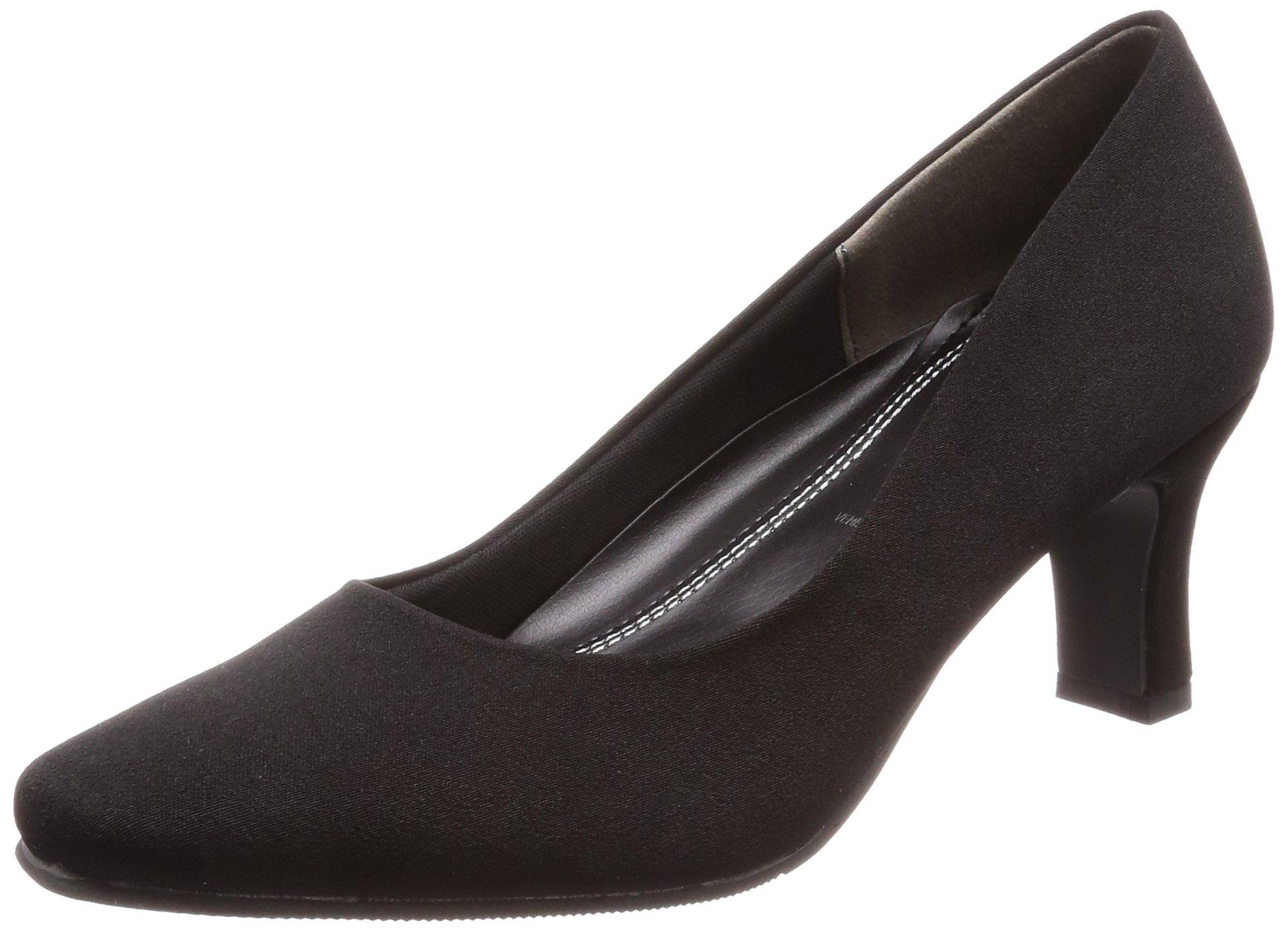

Satin Square Toe Heel Foot Circumference 3E B17102 Black cm 3E [Romeo Valentino] 6.5cm 23.5 чёрный