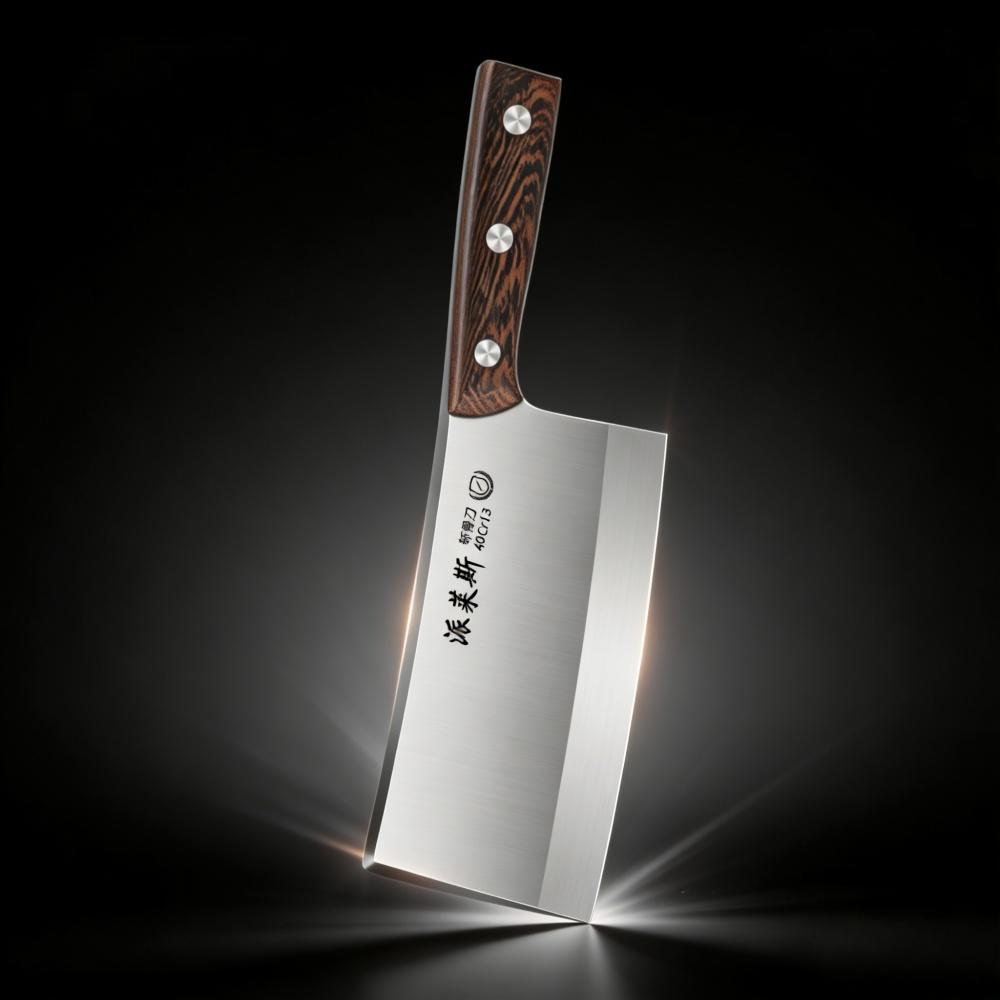 Heavy Duty Stainless Steel Meat Cleaver, Ultra-Sharp Chef's Knife, Professional Butcher Knife, Thickened Blade Kitchen Knife