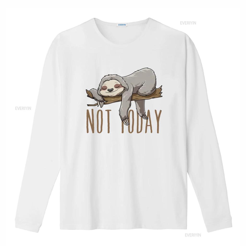 Cute Sleeping Sloth Design T Shirt Not Today Motif Available in All Sizes DSN 221121 vintage Washed Casual designer clothes
