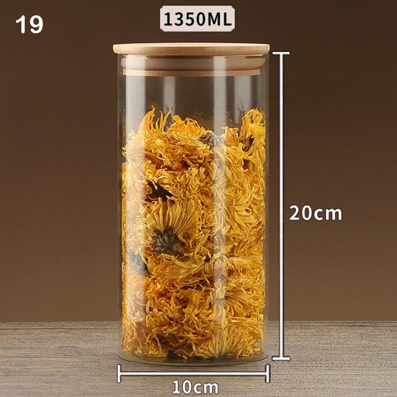 Sealed Food Storage Box Pots Glass Jar Coffee Jars With Lid Transparent Cereal Candy Dried Jars Fridge Storage Tank Containers