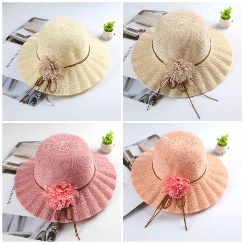 Women's Fashionable Wide Brim Straw Sun Hat – Perfect for Beach and Scenic Spots