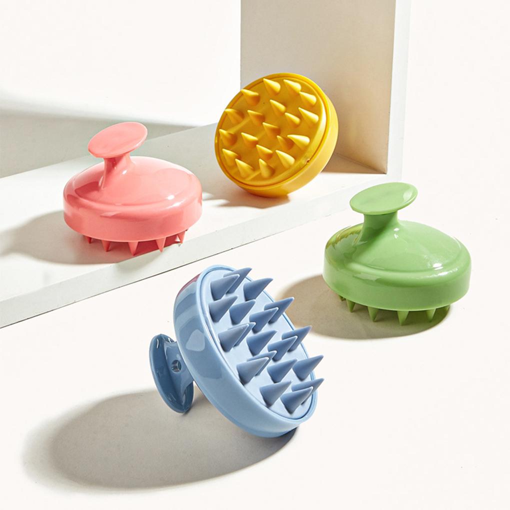 Handheld Scalp Soft Brush Stress Relief Shower Hair Root Massager Wet Dry Use Bathing Scrubber Men Exfoliator Households