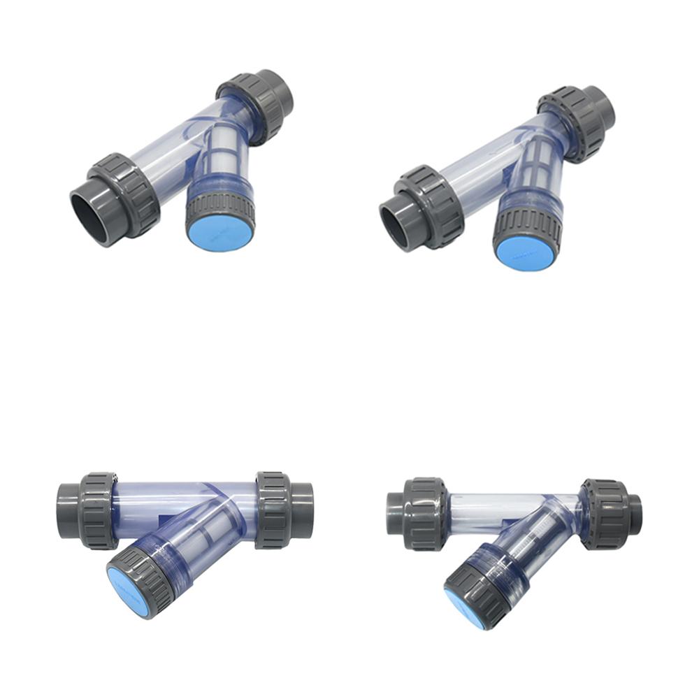 20/25/32/40/50/63mm Bewässerungsfilter Transparent Farm Gartenbewässerungsfilter Kunststoffrohr Schnellkupplung Sieb