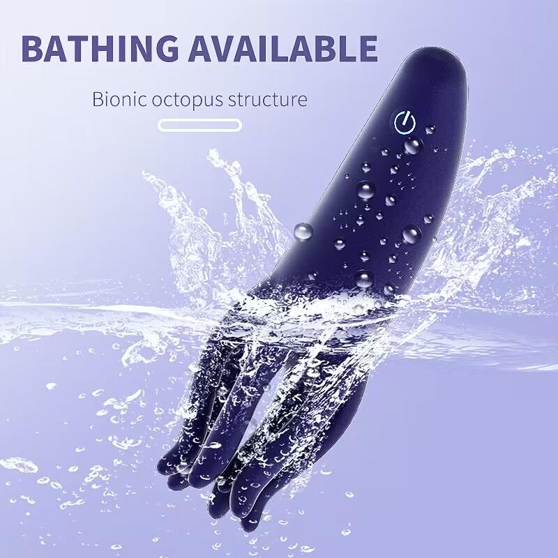 Glans Trainer for Men Kraftig Vibrerende Penis G Spot Masturbator Myk fingertupp Forleng utholdenhet Massasje Vibrator Håndholdt Glans Trainer Sexleketøy