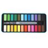 Solid Pigment DIY 24 Different Colors Art Paints with 1 Paint Brush for Students Watercolor Graffiti Painting