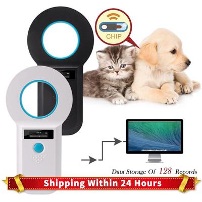 Handheld Animal RFID EMID Reader OLED Display EMID FDX-B(ISO11784/85) Pet Chip ID Scanner Pet Tag Scanner for Cat Dog Pet Animal