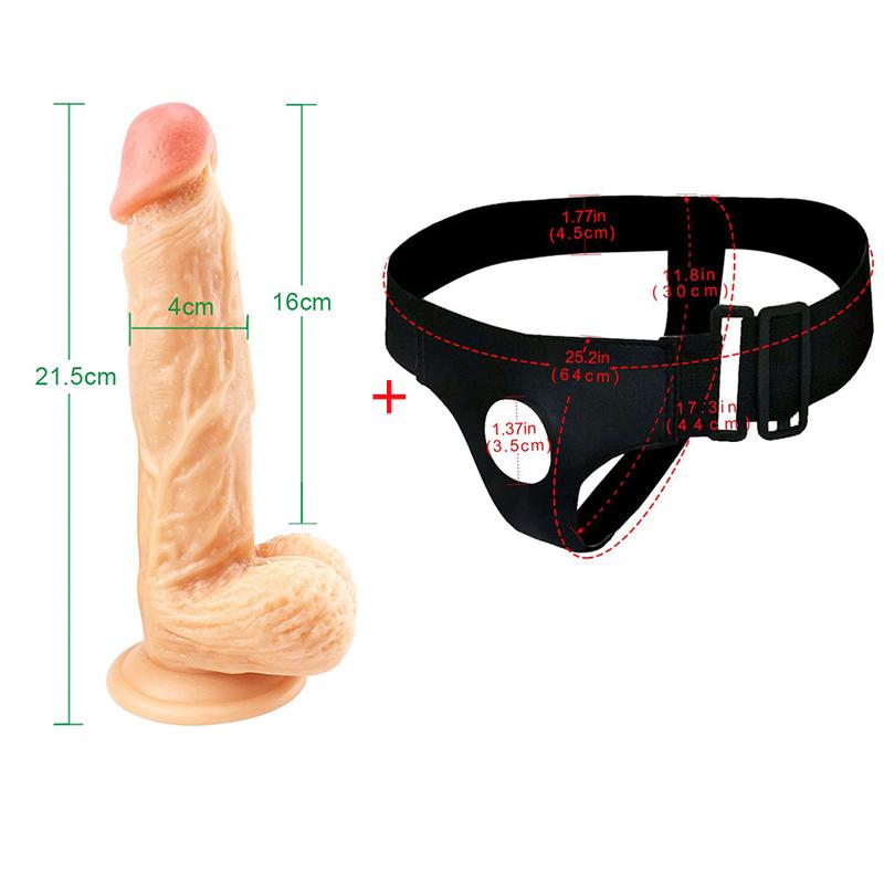 Men's Strap-on Realistic Penis Dildo Pants Anal Sex Toys for Women Men Women Gay Dildos Strapon Harness Belt Adult Games Lesbian