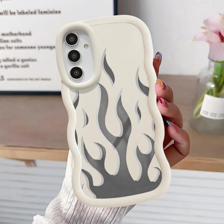 Creative Flame Fire Soft Phone Cover Case for Samsung Galaxy A16 A14 A11 A52 A21s A15 A13 A12 A33 A05 A04 A53 A22 A23 A06 A03
