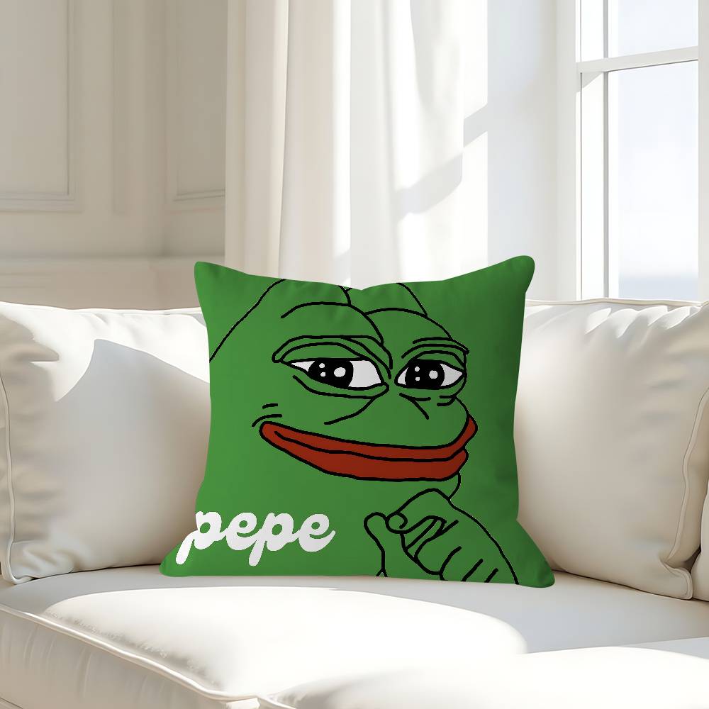 Cute P-pepe The Frog Cushion Cover Pillow Cover Decor Pillowcase Printed Cushion Case For Couch