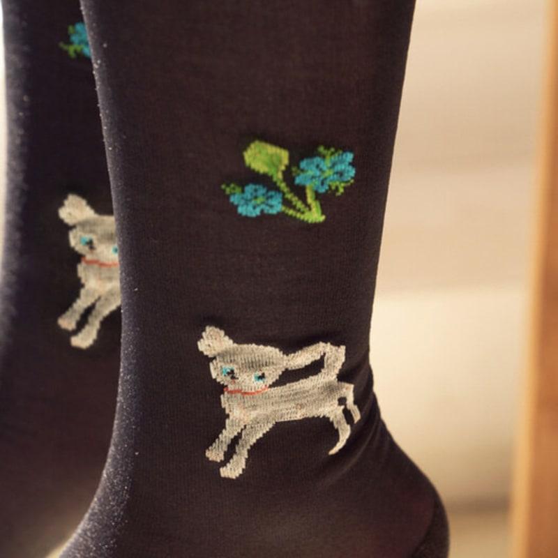 SOCKS APPEAL NAT high cut sheepy black