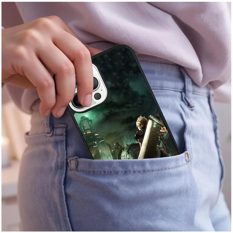 

Final Fantasy VII soft Phone Case For iPhone 17 Air 15 16e 14 13 Pro Max Coque 12 11 Pro Max PLUS cover iPhone 17