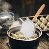 304 stainless steel filter Spoon with Comfortable insulated Wooden Handle Flour Filter Spoon Household Kitchen Fried Food Filter