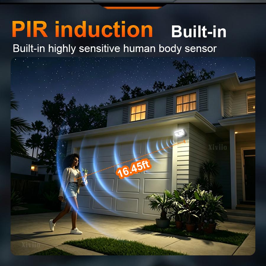 New Solar LED Light PIR Motion Detector Control USB Output Waterproof Handheld Portable Outdoor Wall Light Patio Farm Camping