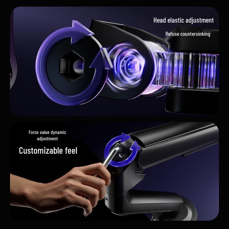 Brateck E350 Series Gas Spring Monitor Desk Arm