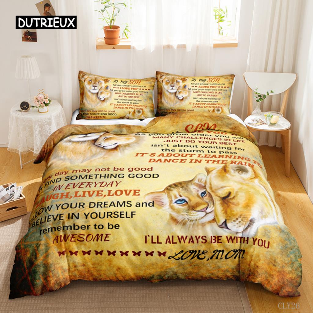 

Набор пододеяльников с надписью «Письмо сыну», известное высказывание, афоризм, постельное белье, вдохновляющие письма, полиэстеровый чехол для одеяла EU single(135x200cm)