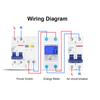 5 32A 230V 50Hz LCD Backlight Single Phase Energy Meter Watt KWh Meter DIN Rail Mounting