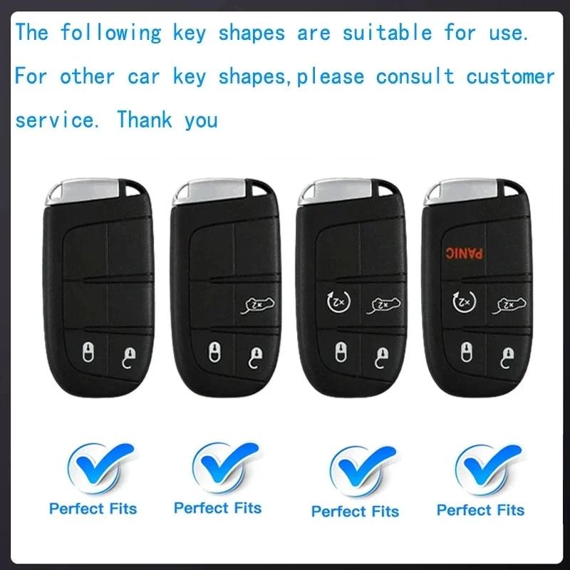 Metal  Car Key Cover Case Fob For Jeep Renegade Compass Grand Cherokee For Chrysler 300C Wrangler Dodge Car Accessaries