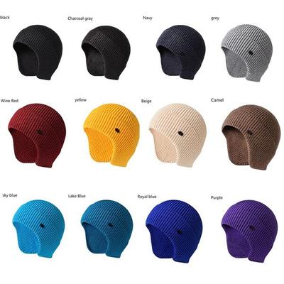 2020Winter Earmuff Cap Men's Outdoor Knitted Hat Warm Skullies Beanies Hat Unisex Ear Protection Windproof Earflaps Bonnet Hats