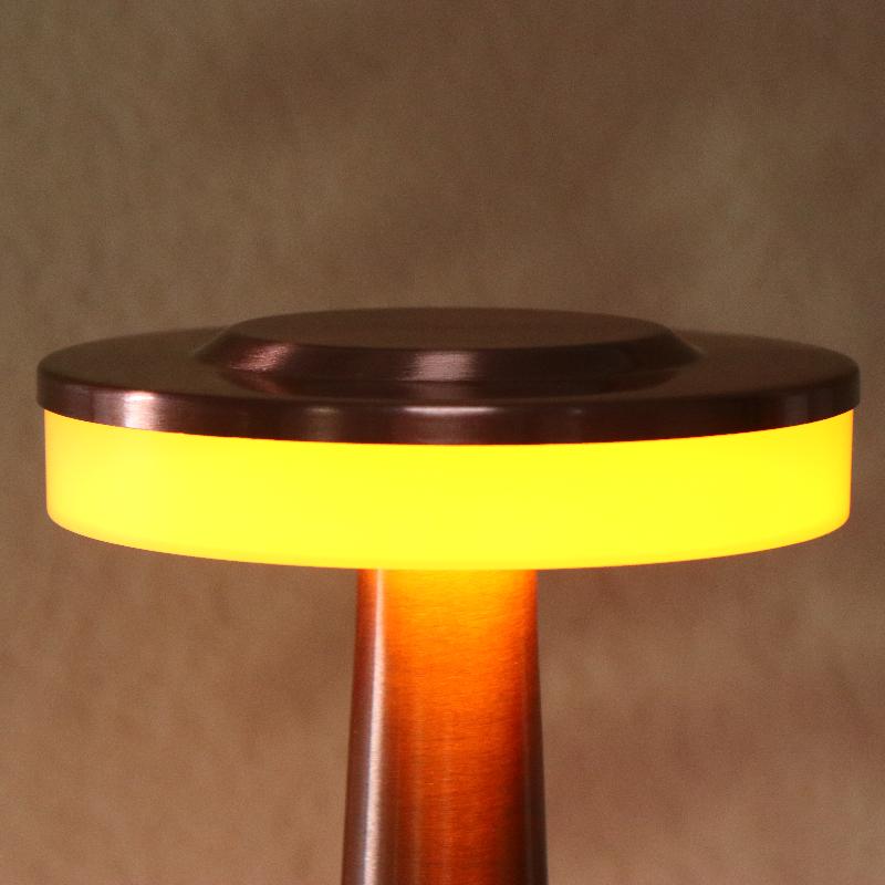 1 Set Dumbbell Table Lamp LED Metal Touch Rechargeable Night Light for Bedroom Reading Home Decor