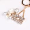 Crystal Trendy Gold 15cm Zinc Zinc Alloy Key Chains Purse Handbag Jewelry