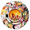 50 Japanese Food Graffiti Stickers - Waterproof DIY Cartoon Stickers for Water Bottles and Suitcases