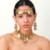 Diamond Jewelry Suit Retro Bohemia Round Earrings Rice Beads Pendant Necklace
