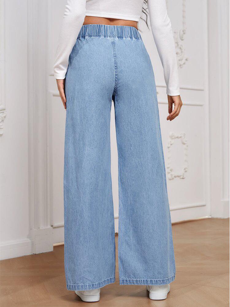 Women's Trendy Retro Wide-Leg Denim Jeans 2025 Collection