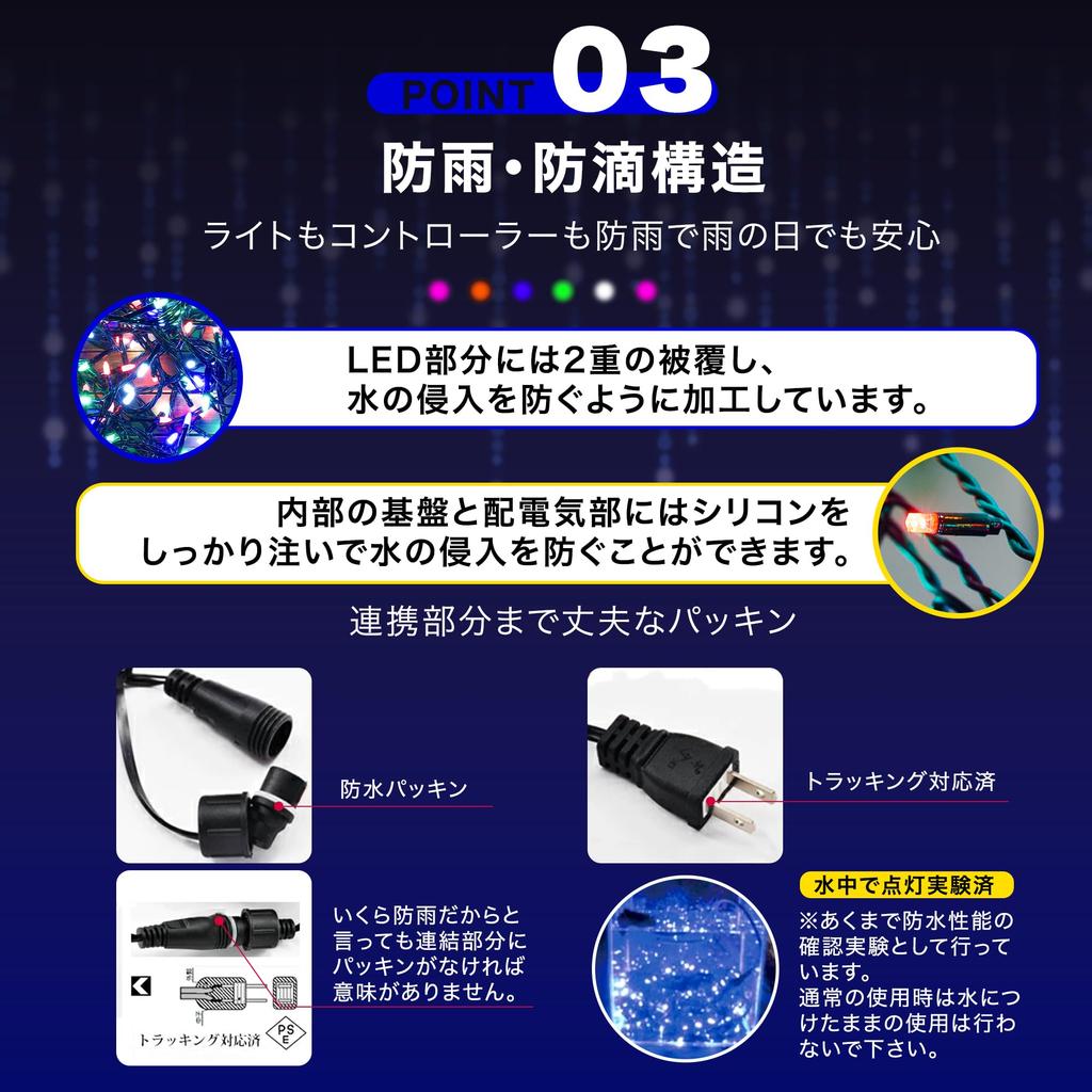 Icicle Illumination Lights, 5 Colors, Controller Included, Waterproof, 120 LEDs, 5m, Durable, 8 Light Patterns, Outdoor, Waterproof, Garden Lights,