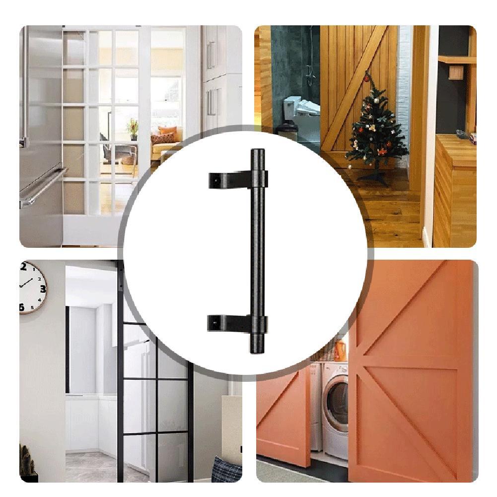 Home Door Handle Household Black Barn Sliding Pull Old Vintage Hardware 19.5cm Knobs Security Safety Practical