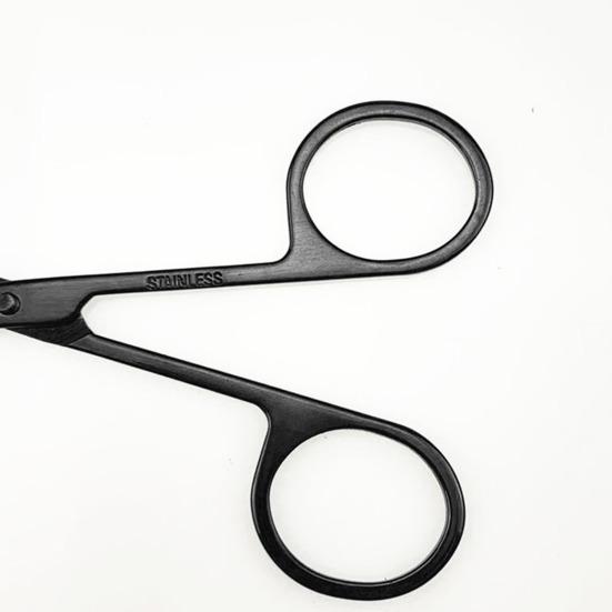 Nose Hair Scissors Safe Anti-rust Stainless Steel Eyebrows Nose Moustache Scissors for Gift