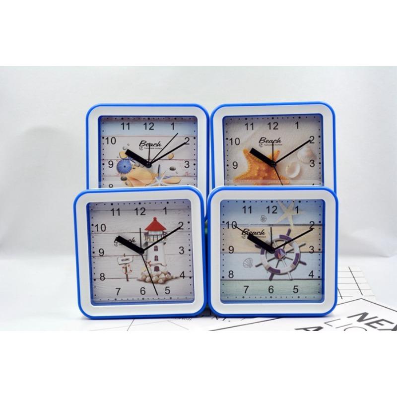 

Colored square Mediterranean style three-dimensional digital alarm clock watch
