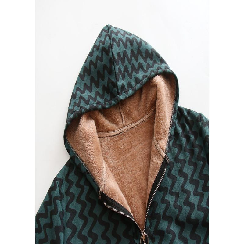 Fashion Women's Casual Coat Autumn and Winter New Loose Hooded In The Long Fashion Warm Velvet Coat