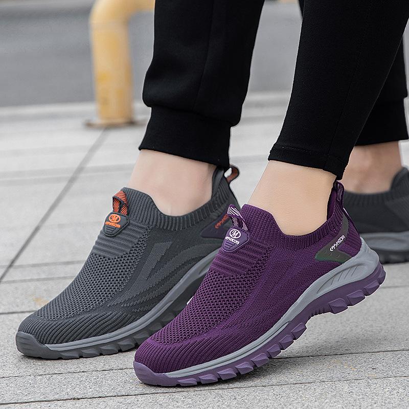 2025 spring and summer mother walking shoes soft sole non-slip middle-aged and elderly father shoes breathable men's and women's lightweight foot sp