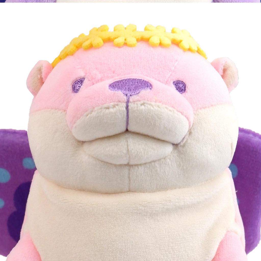 Morisaka Global Mochi Kawauso Fairy Pink 13 x 10 x 22cm Otter Plush Toy Fairy Pastel Plush Photo Healing Soft and Squishy Cute Animal Mochi Series S/M