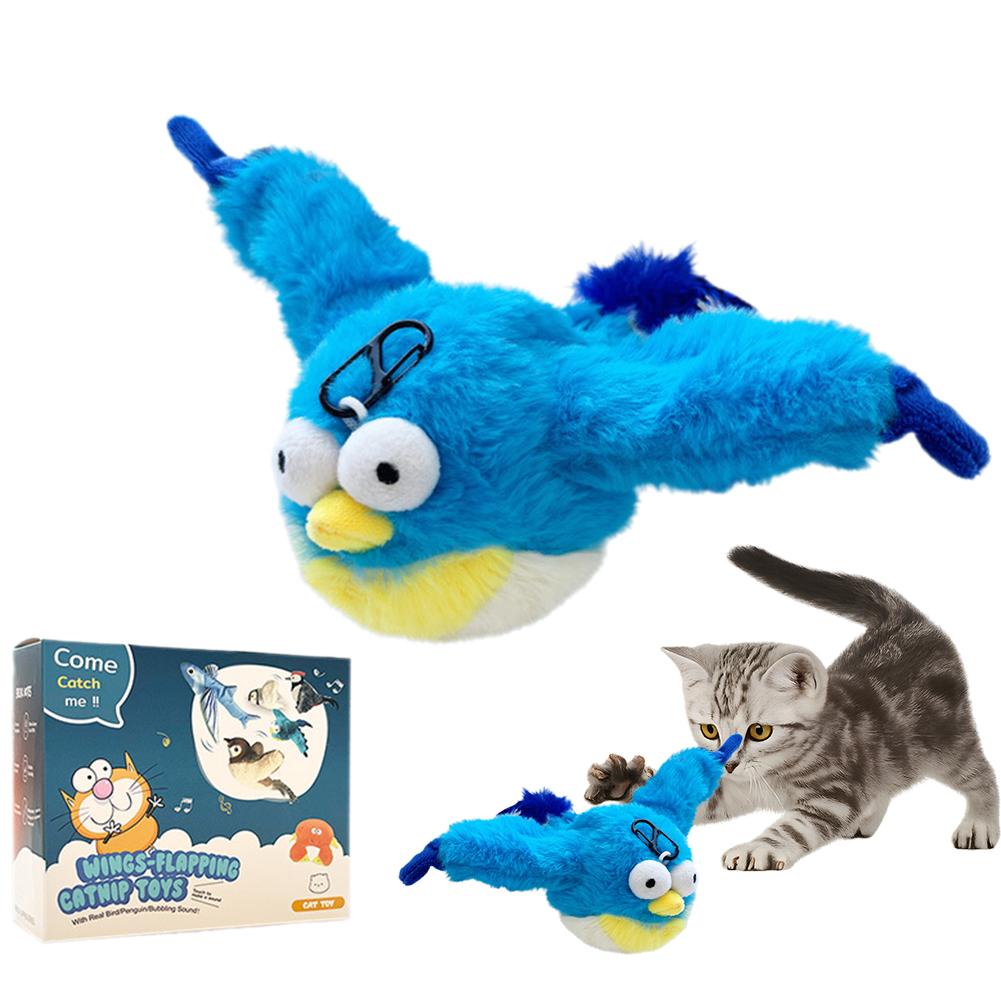 

Pet Plush Chew Toys Simulated Bird Cat Toy Touch Sensitive Plush Toy Chirping Flapping Bird Dog Toy Touch Squeak Bird Plush Toy