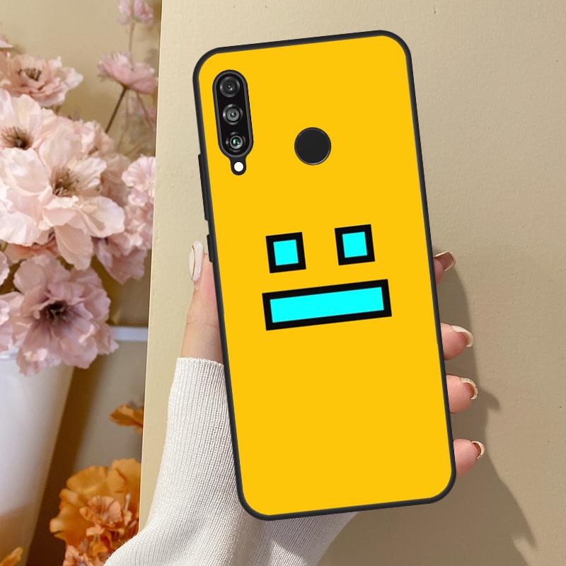 Pouzdro Geometry Dash pro Honor 50 8X 9X 10i pro Huawei P50 Pro P20 P40 P30 Lite P Smart 2021 Nova 5T Cover