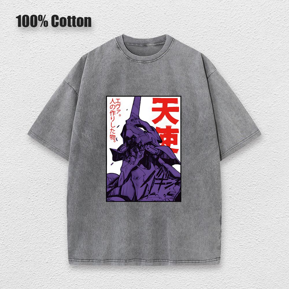 Graphic Vintage Acid Wash Cotton Tee for Men Women Summer Oversized TShirt Short Sleeve Crewneck Tops Cosplay Outfits