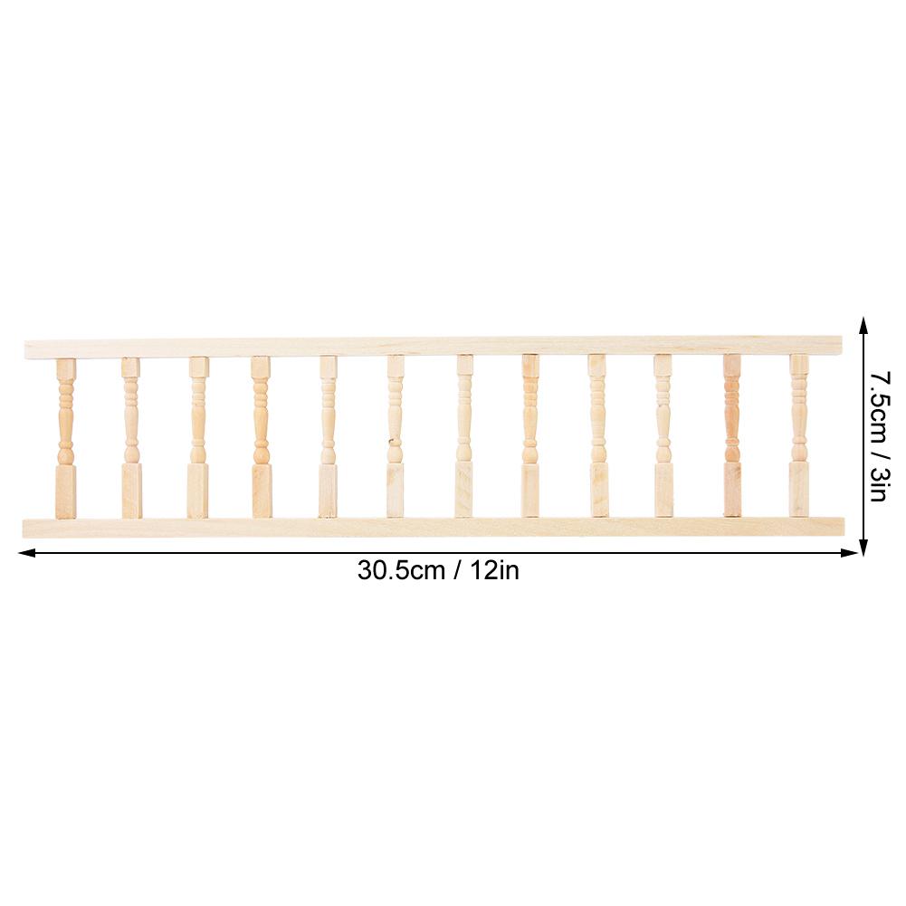 Mini Simulation Wooden Handrail Furniture for 1:12 Doll House Accessory