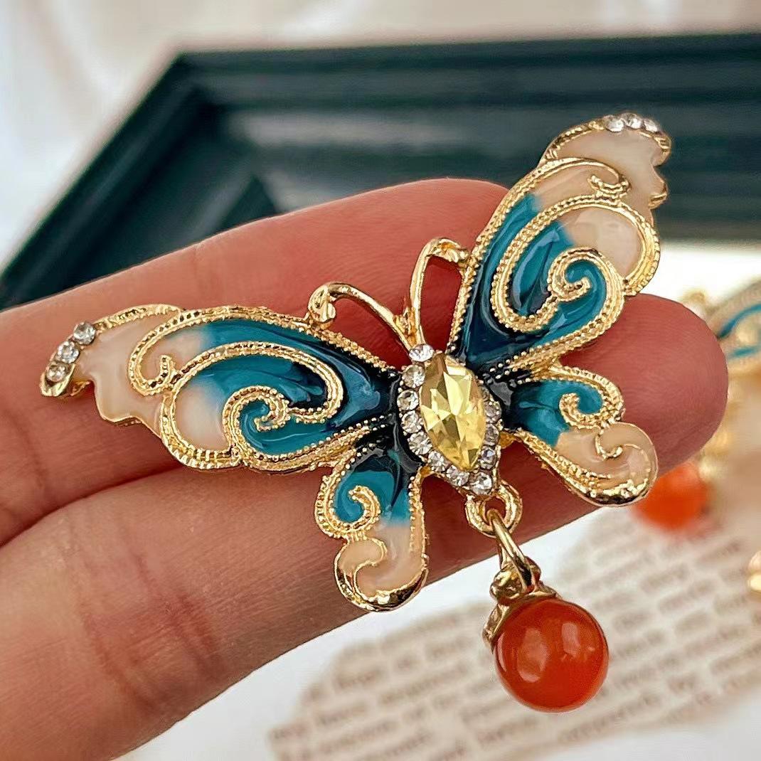 Vintage Autumn And Winter Maillard Style Natural Nanhong Brooch