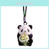 Plüsch-Schlüsselanhänger Panda mit Blumenmuster für Geschenk und Dekoration