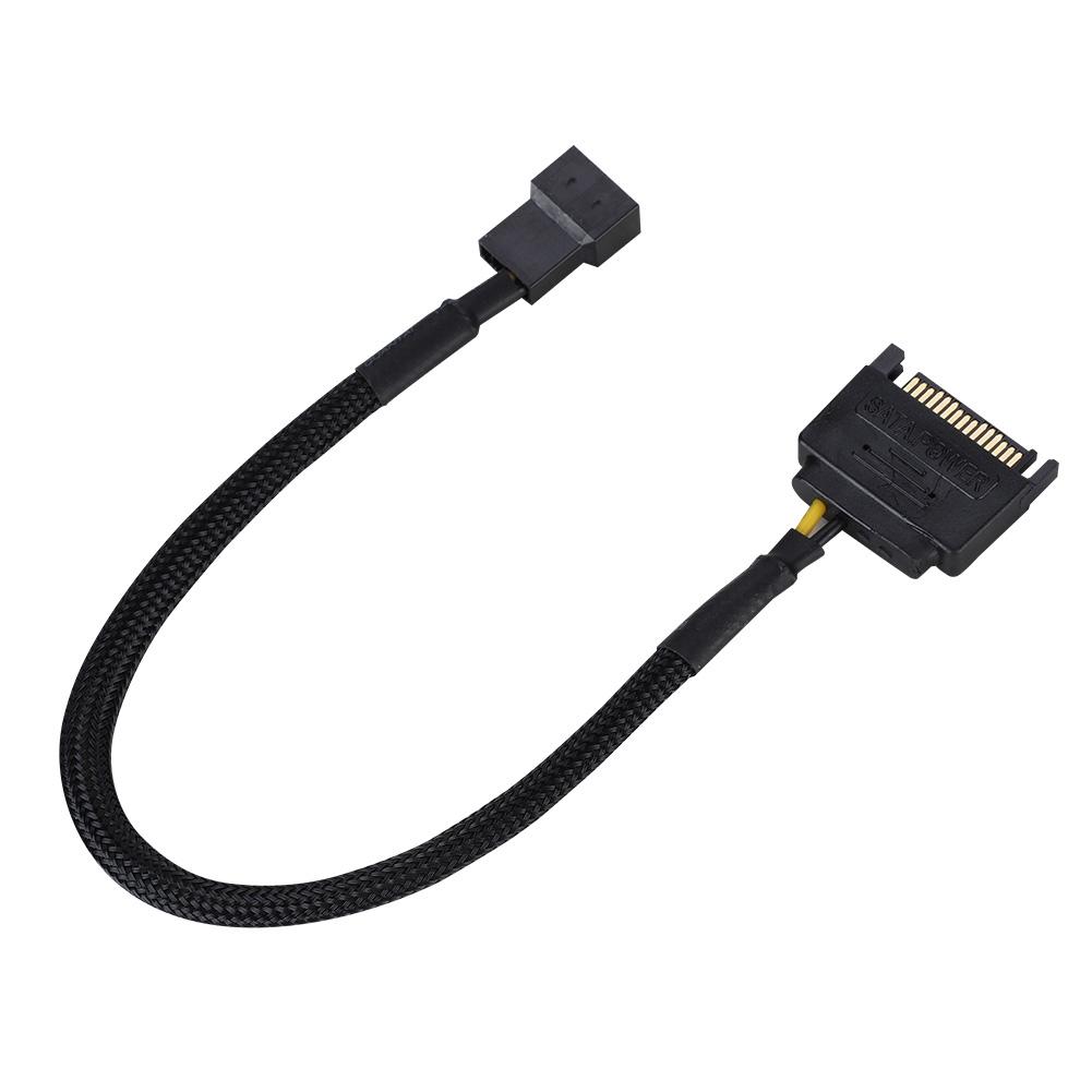 5Pcs SATA 15Pin To 4Pin Cooling Fan Power Adapter Cable Converter 22AWG Cable