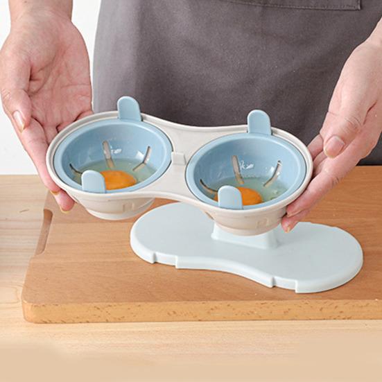 Yousheng Microwave Egg Poacher Cooker 2 Grids Egg Steamer for Boiled Eggs BPA-Free Steamed Egg Cooking Box Kitchen Gadget for Healthy Breakfasts